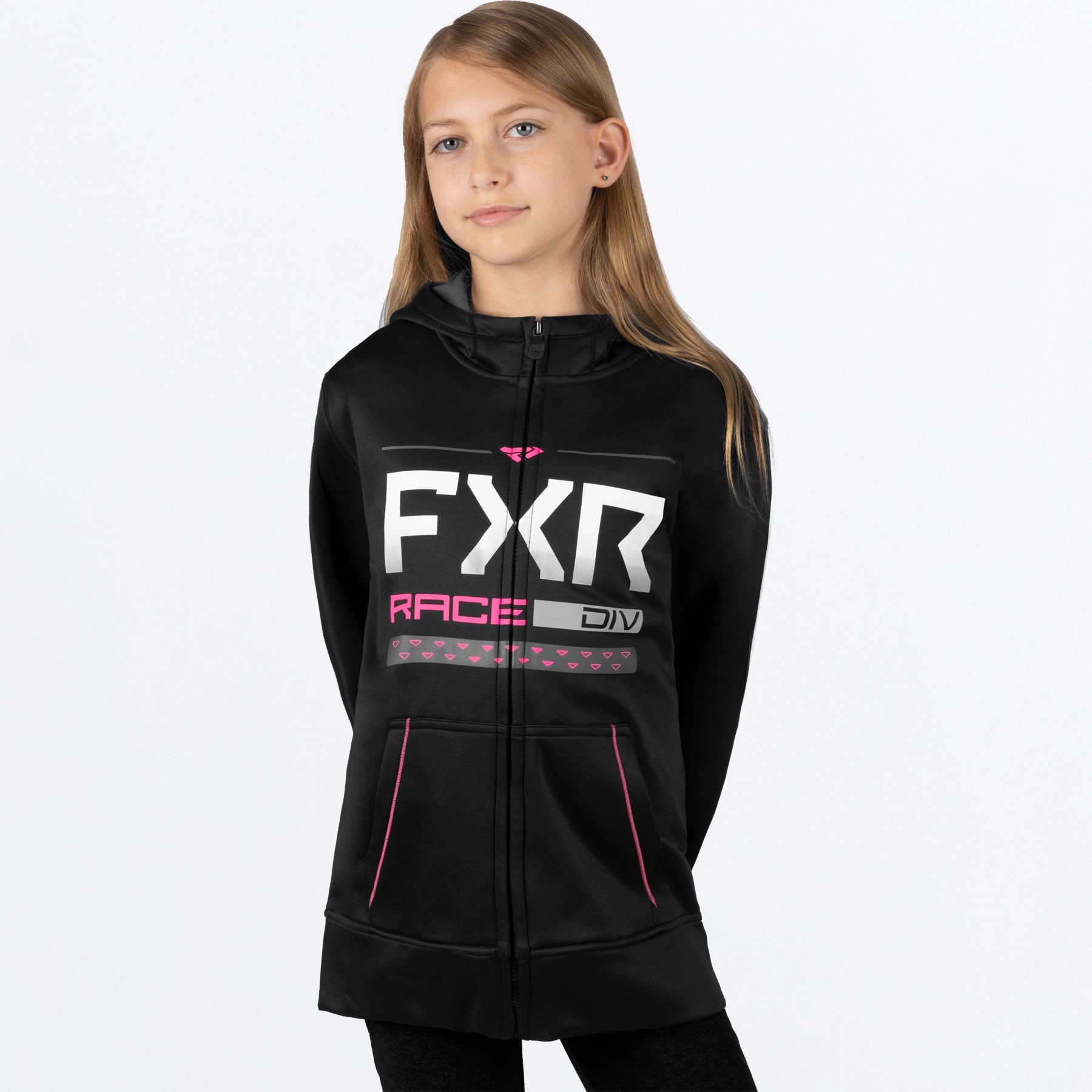 Sweat à capuche technique pour jeunes de la division de course.